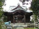 前田利直と縁がある江沼神社拝殿正面と銅製撫牛と石造狛犬